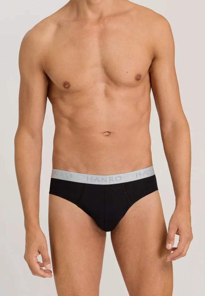 2Pack Cotton Briefs Black Men HANRO Multipacks