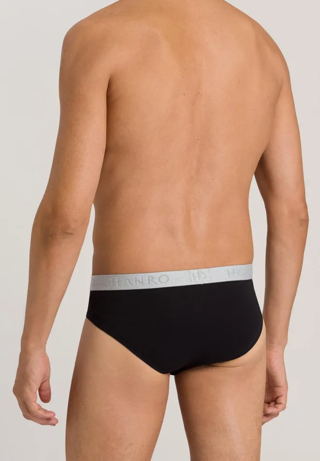 2Pack Cotton Briefs Black Men HANRO Multipacks