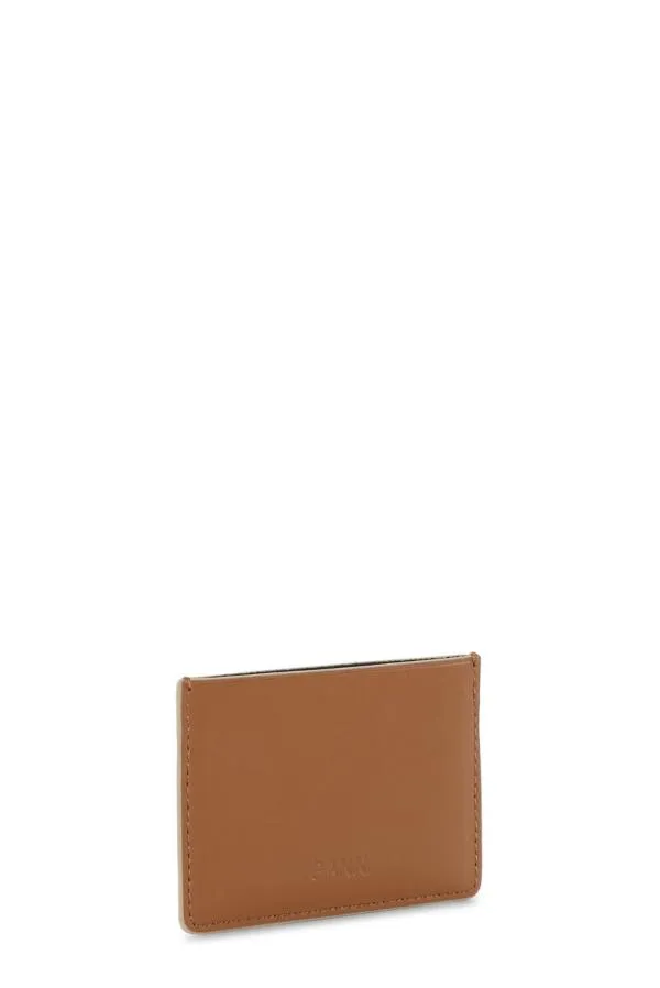 Accessories GANNI Wallets Brown Bou Card Holder Caramel Caf Accessories GANNI Wallets Brown Bou Card Holder Caramel Caf