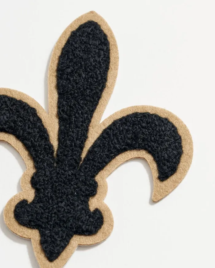 Accessories Men Billy Reid Collegiate Fleur De Lis Patch Black