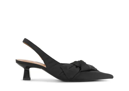 AccessoriesShoes GANNI Heels Soft Bow Slingback Pumps Black
