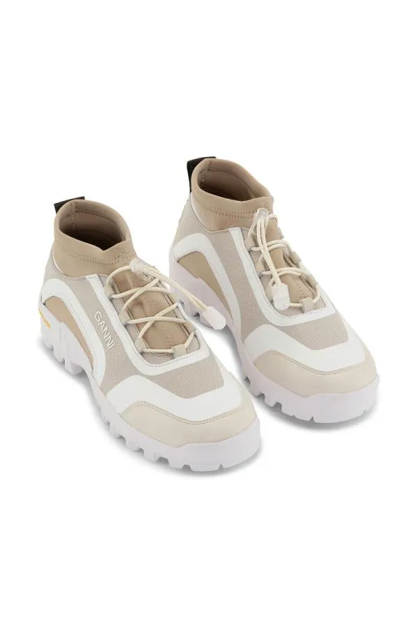 AccessoriesShoes GANNI Trainers Performance Neoprene Sneakers Egret