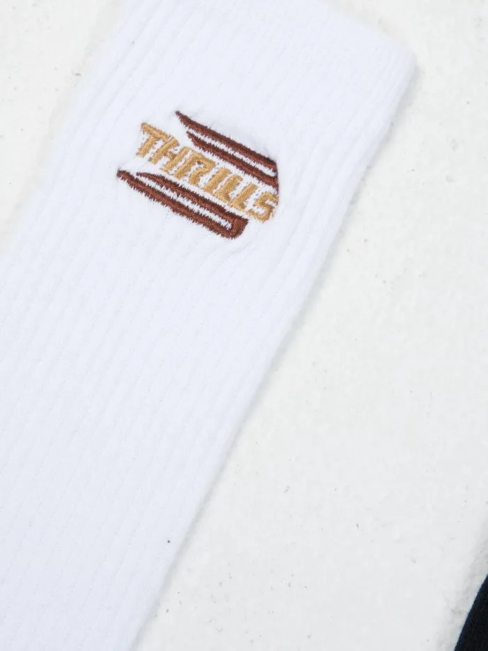 Accessories Steadfast 2 Pack Sock White Thrills Socks