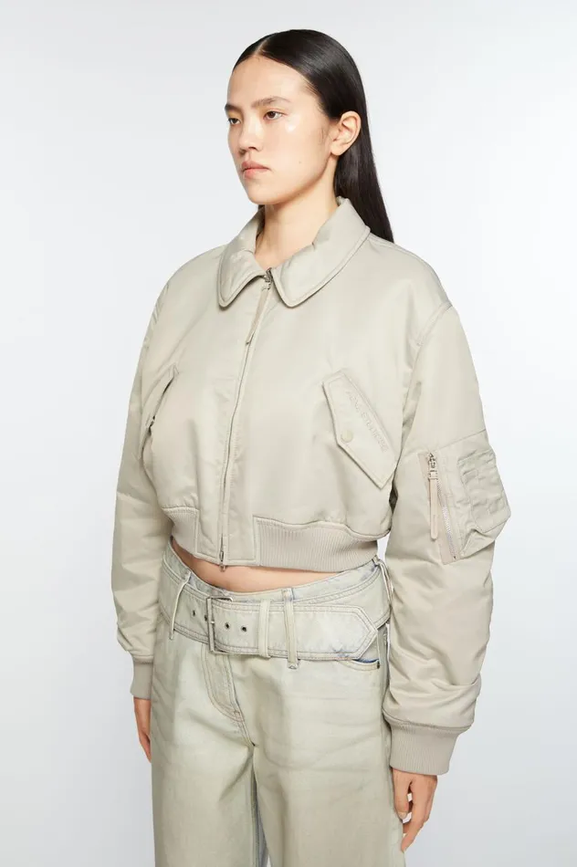Acne Studios Bomber Jacket Fog Grey Women Outerwear