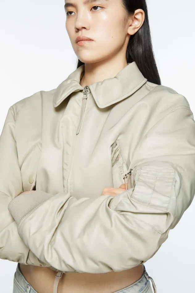 Acne Studios Bomber Jacket Fog Grey Women Outerwear