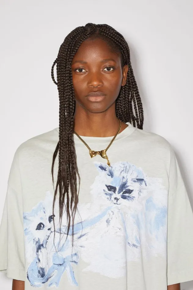 Acne Studios Bow Necklace Antique Gold Women Jewellery