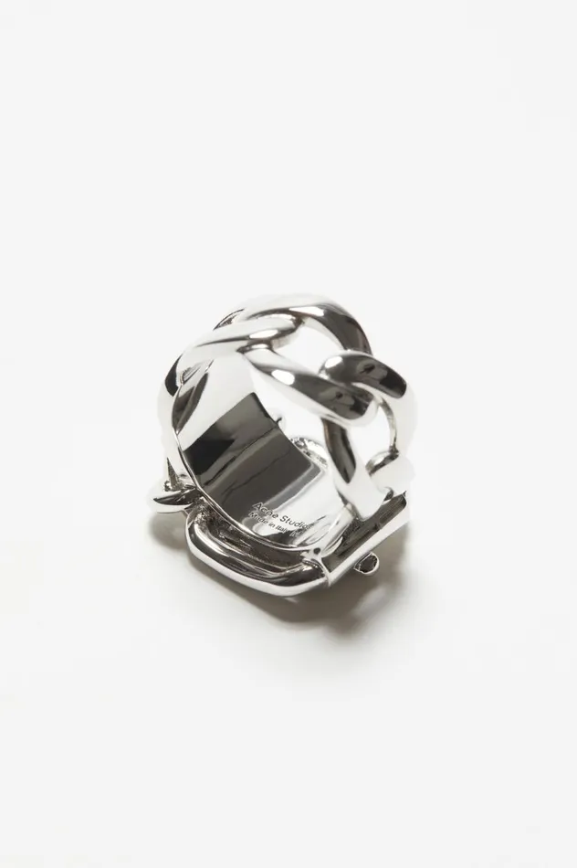 Acne Studios Buckle Ring Silver Men Jewellery