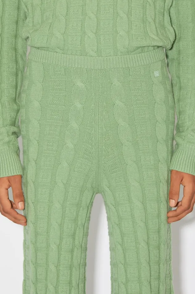 Acne Studios Cable Wool Trousers Sage Green Men Trousers