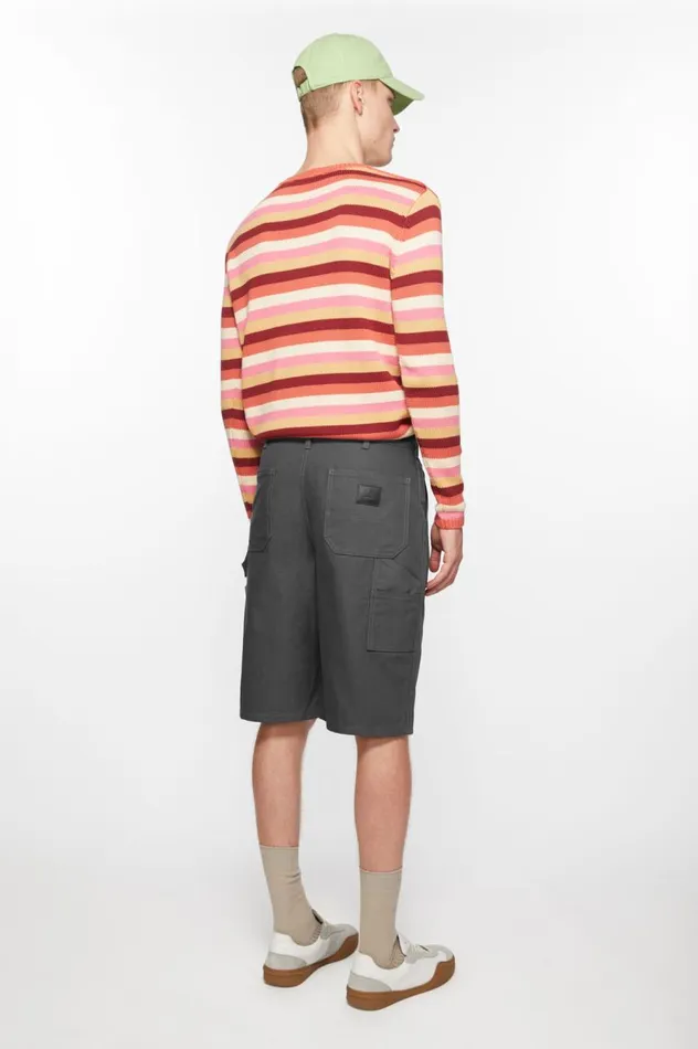 Acne Studios Canvas Shorts Dark Grey Women Shorts