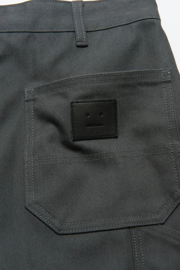 Acne Studios Canvas Shorts Dark Grey Women Shorts