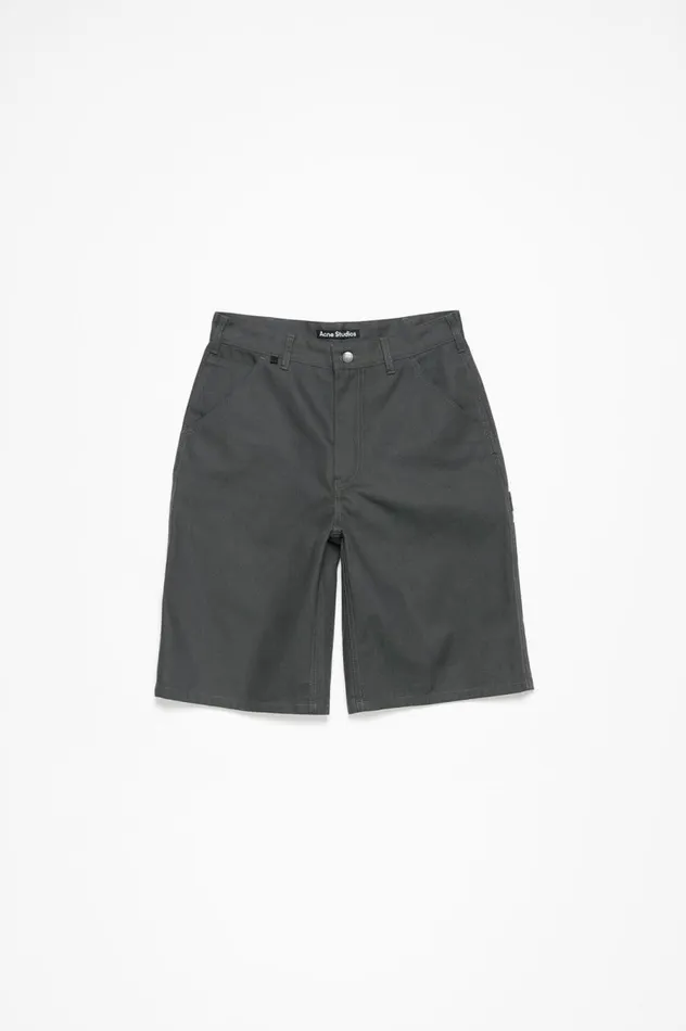 Acne Studios Canvas Shorts Dark Grey Women Shorts