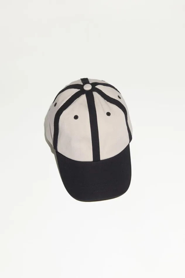 Acne Studios Cotton Baseball Cap Blackwhite Men Hats