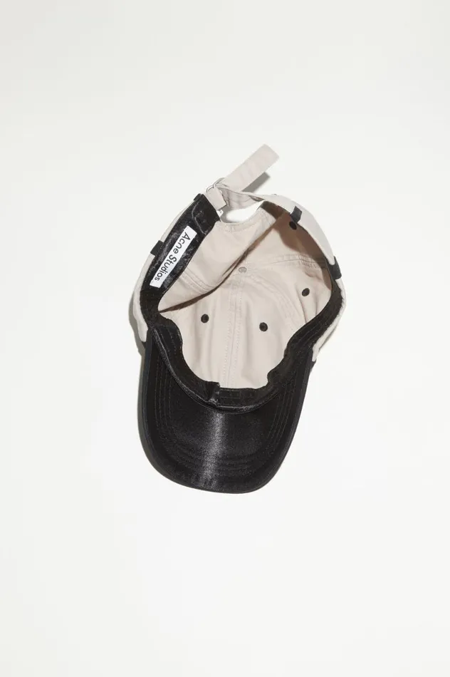 Acne Studios Cotton Baseball Cap Blackwhite Men Hats