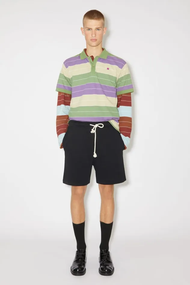 Acne Studios Cotton Sweat Shorts Black Women Shorts