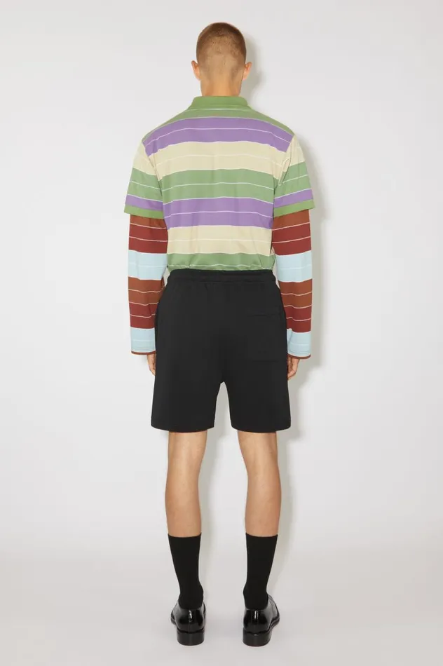 Acne Studios Cotton Sweat Shorts Black Women Shorts