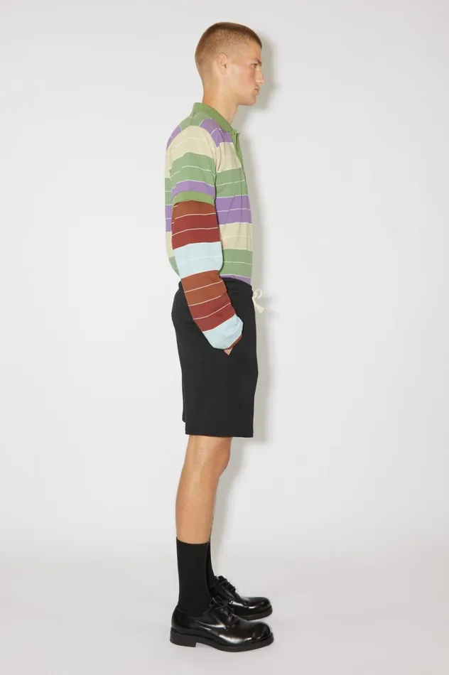 Acne Studios Cotton Sweat Shorts Black Women Shorts