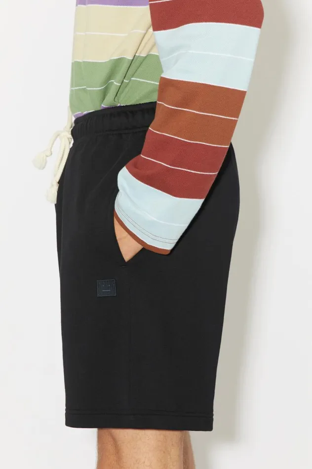 Acne Studios Cotton Sweat Shorts Black Women Shorts