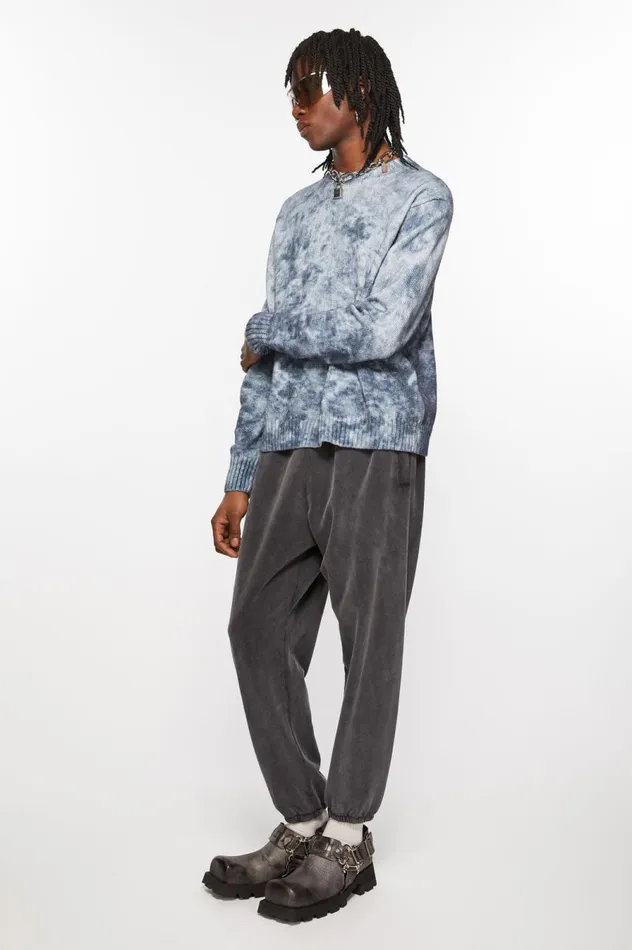 Acne Studios Cotton Sweatpants Faded Black Women Trousers