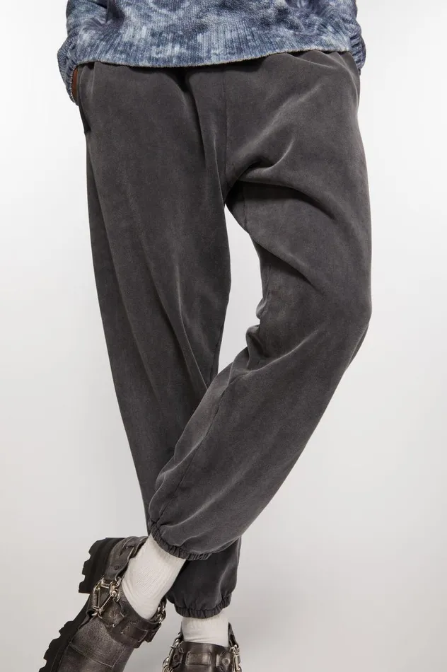 Acne Studios Cotton Sweatpants Faded Black Women Trousers