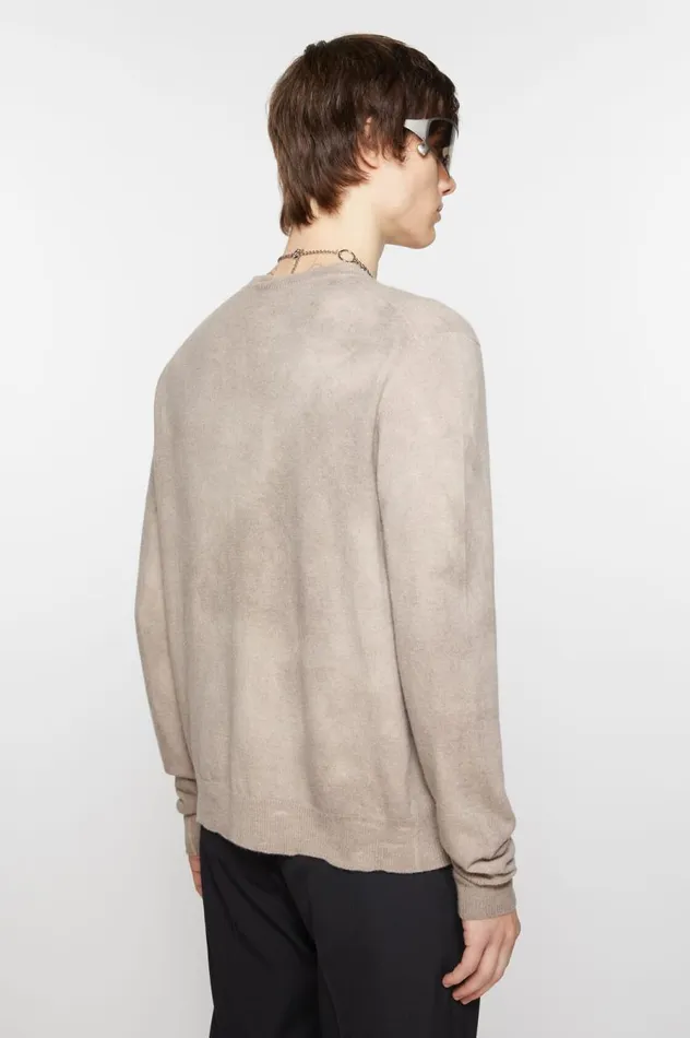 Acne Studios Crew Neck Cardigan Vintage Beige Men Knitwear