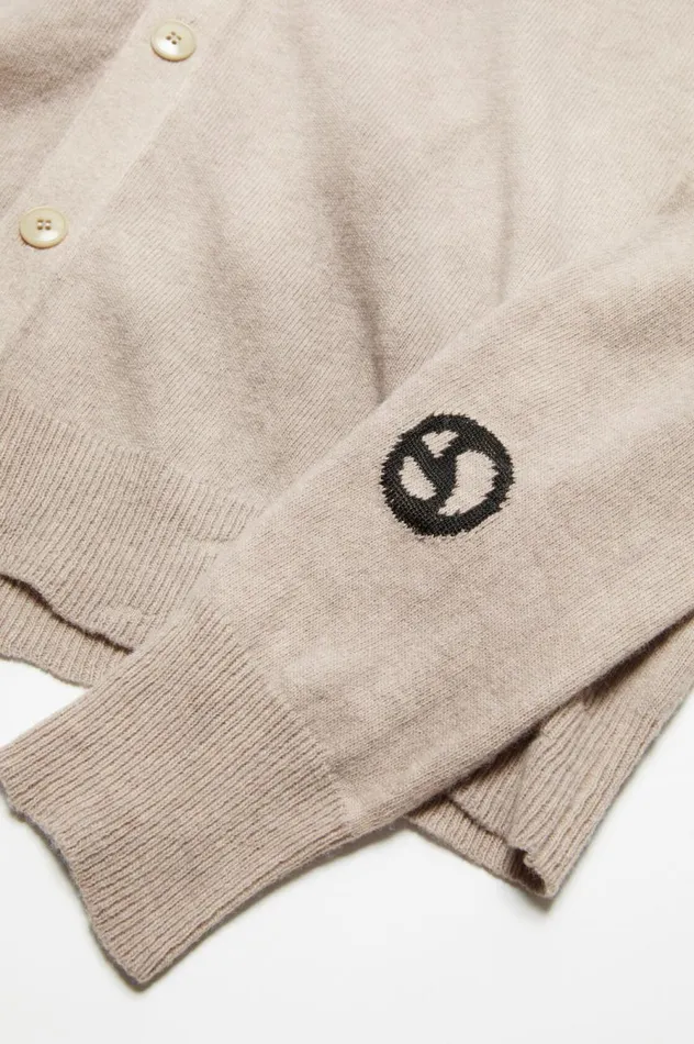Acne Studios Crew Neck Cardigan Vintage Beige Men Knitwear