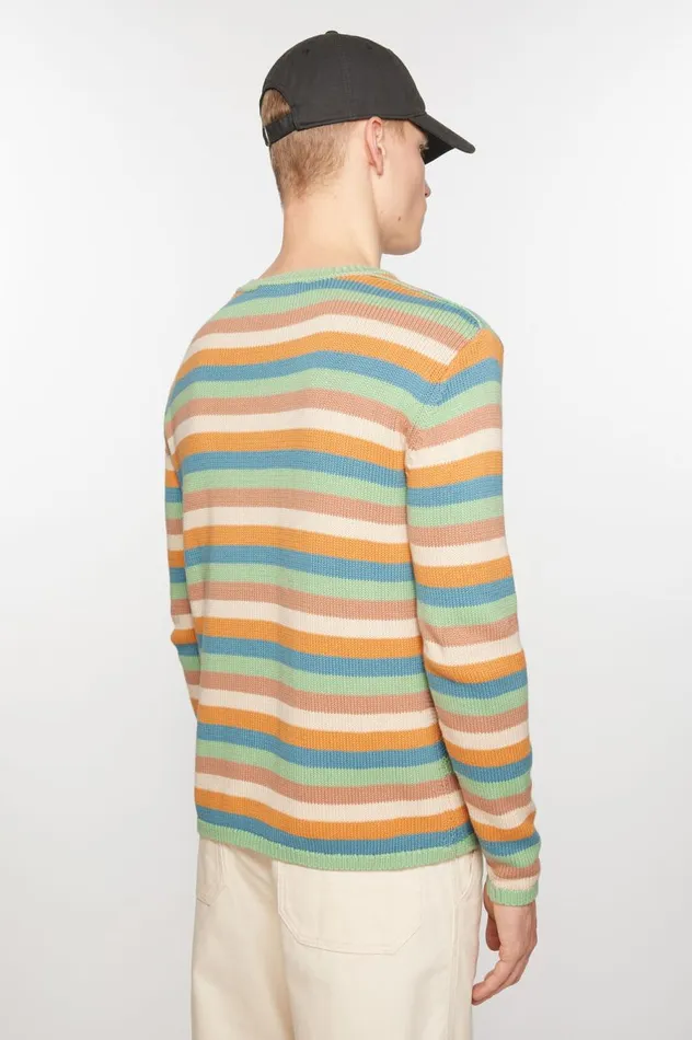 Acne Studios Crew Neck Sweater Mint Greenmulti Women Knitwear