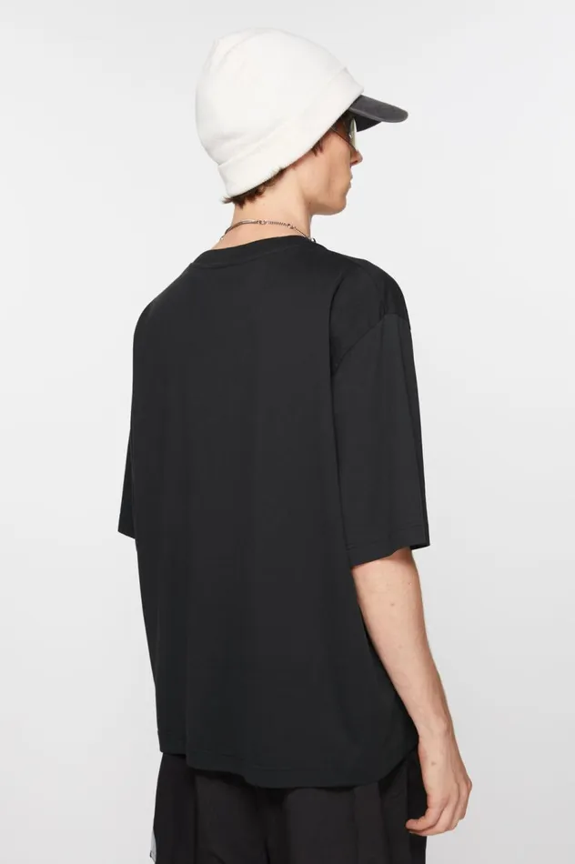 Acne Studios Crew Neck Tshirt 8211 Relaxed Fit Black Men Tshirts