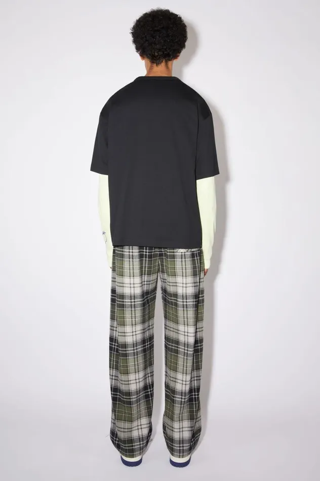 Acne Studios Crew Neck Tshirt Relaxed Fit Black Men Tshirts