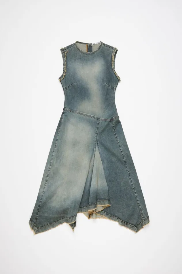 Acne Studios Demin Sleeveless Dress Mid Blue Women Dresses