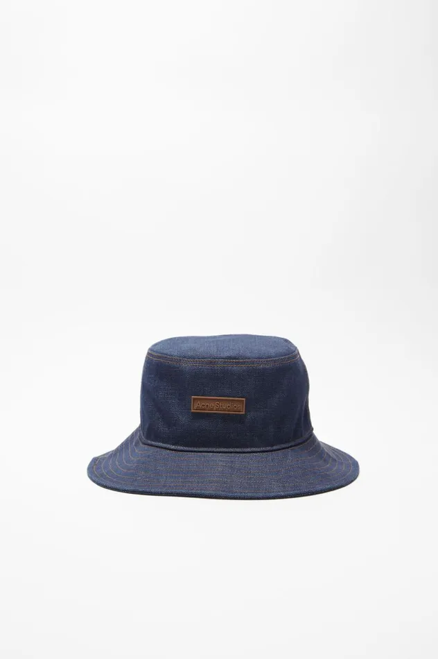 Acne Studios Denim Bucket Hat Indigo Blue Men Hats