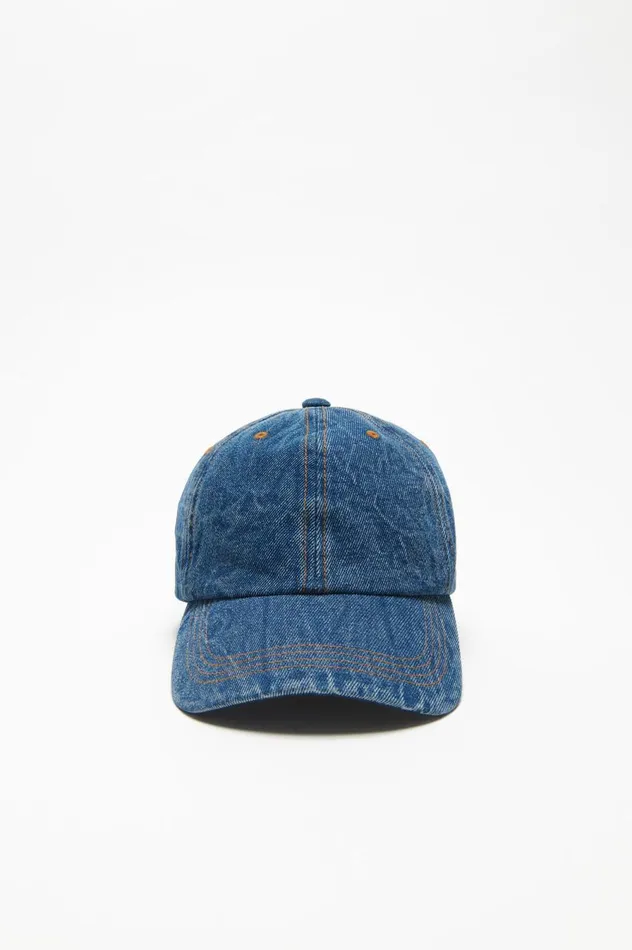 Acne Studios Denim Cap Mid Blue Women Hats