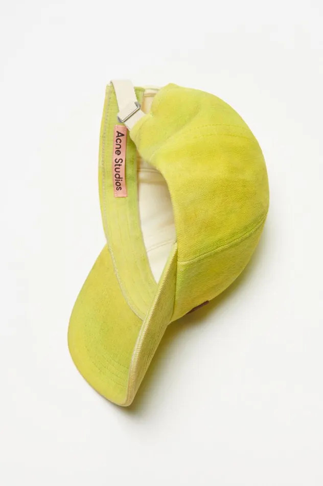 Acne Studios Denim Cap Neon Yellow Men Hats