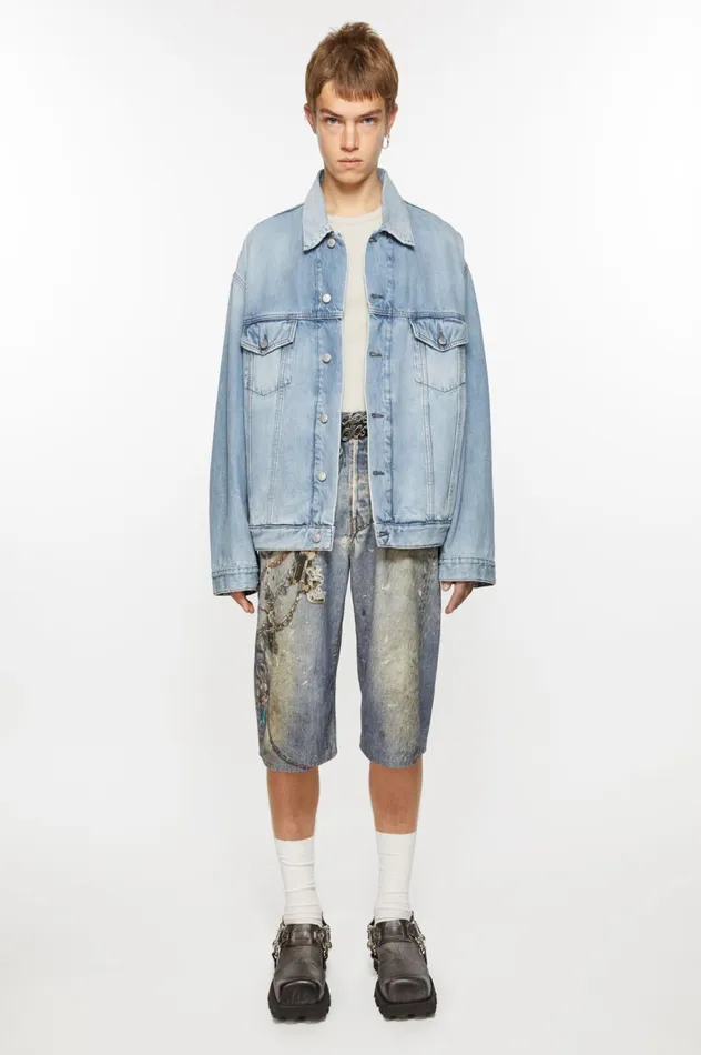 Acne Studios Denim Jacket 8211 Relaxed Fit Light Blue Men Outerwear