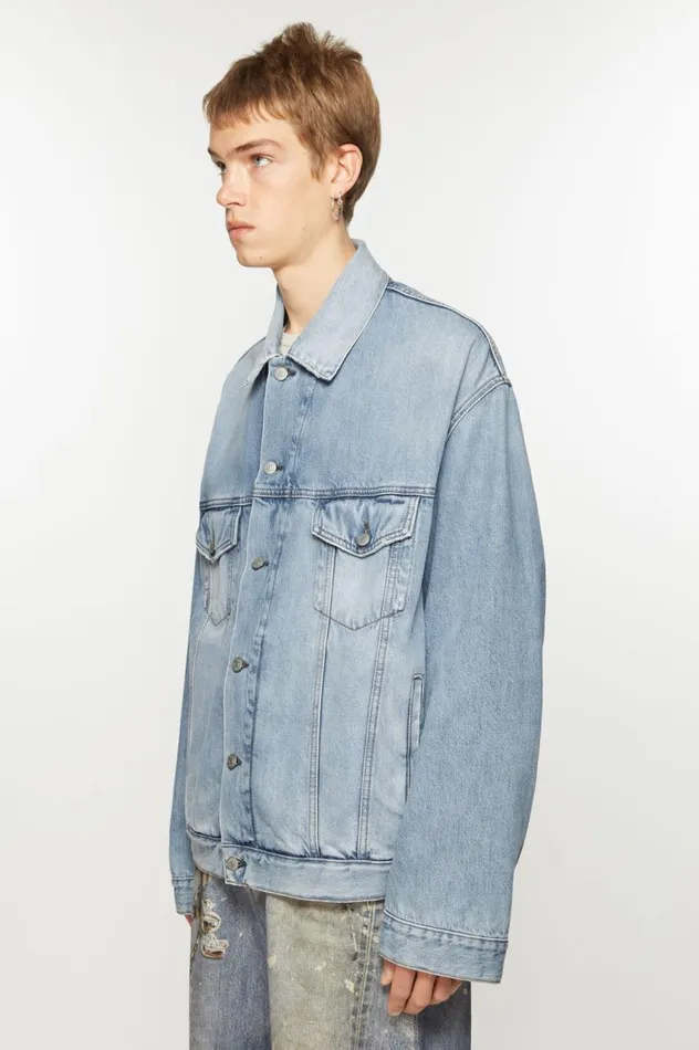 Acne Studios Denim Jacket 8211 Relaxed Fit Light Blue Men Outerwear