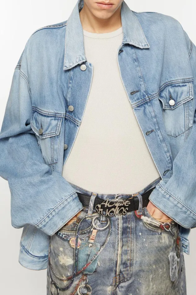 Acne Studios Denim Jacket 8211 Relaxed Fit Light Blue Men Outerwear