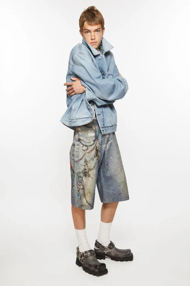 Acne Studios Denim Jacket 8211 Relaxed Fit Light Blue Women Outerwear