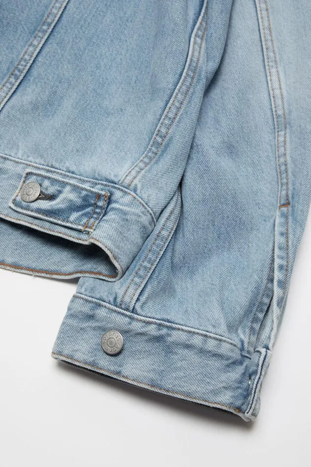 Acne Studios Denim Jacket 8211 Relaxed Fit Light Blue Women Outerwear