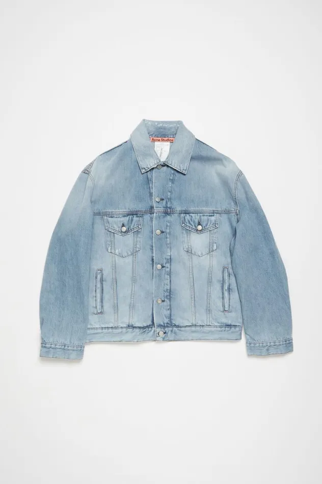 Acne Studios Denim Jacket 8211 Relaxed Fit Light Blue Women Outerwear