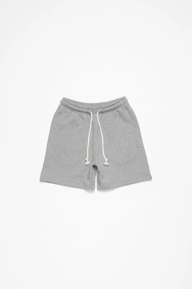 Acne Studios Fleece Shorts Light Grey Melange Women Shorts
