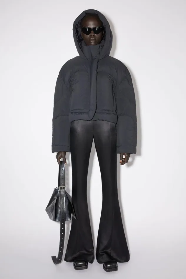 Acne Studios Hooded Puffer Jacket Black Women Outerwear