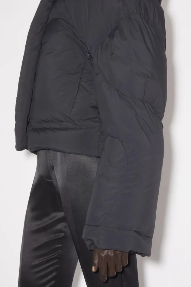 Acne Studios Hooded Puffer Jacket Black Women Outerwear