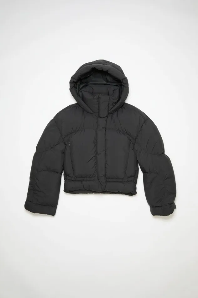 Acne Studios Hooded Puffer Jacket Black Women Outerwear