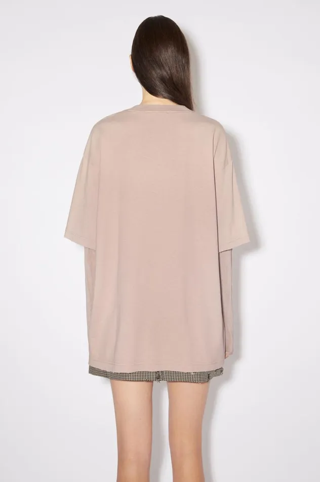 Acne Studios Layered Print Tshirt Dusty Pink Women Tshirts