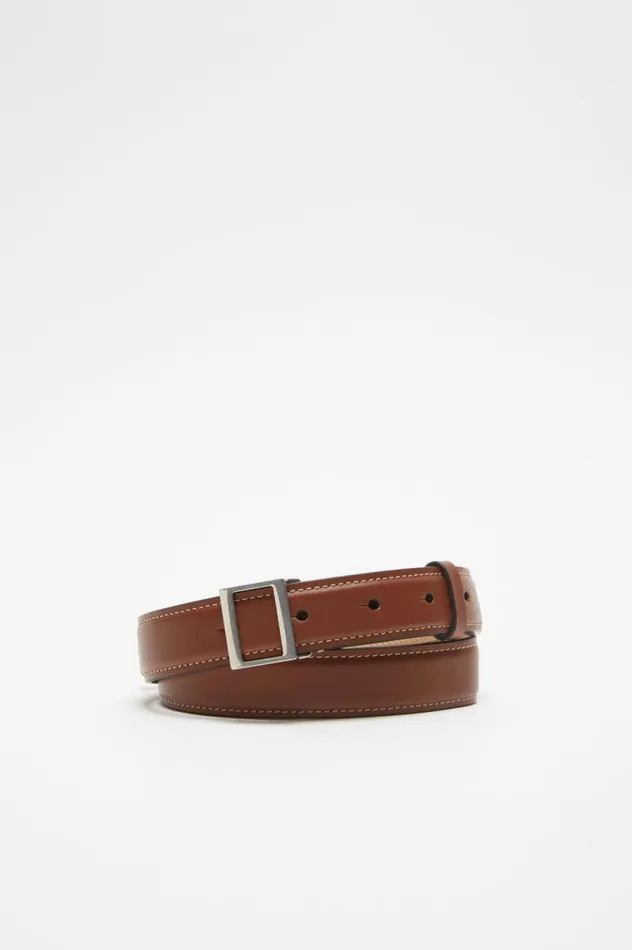 Acne Studios Leather Buckle Belt Brown Men Belts
