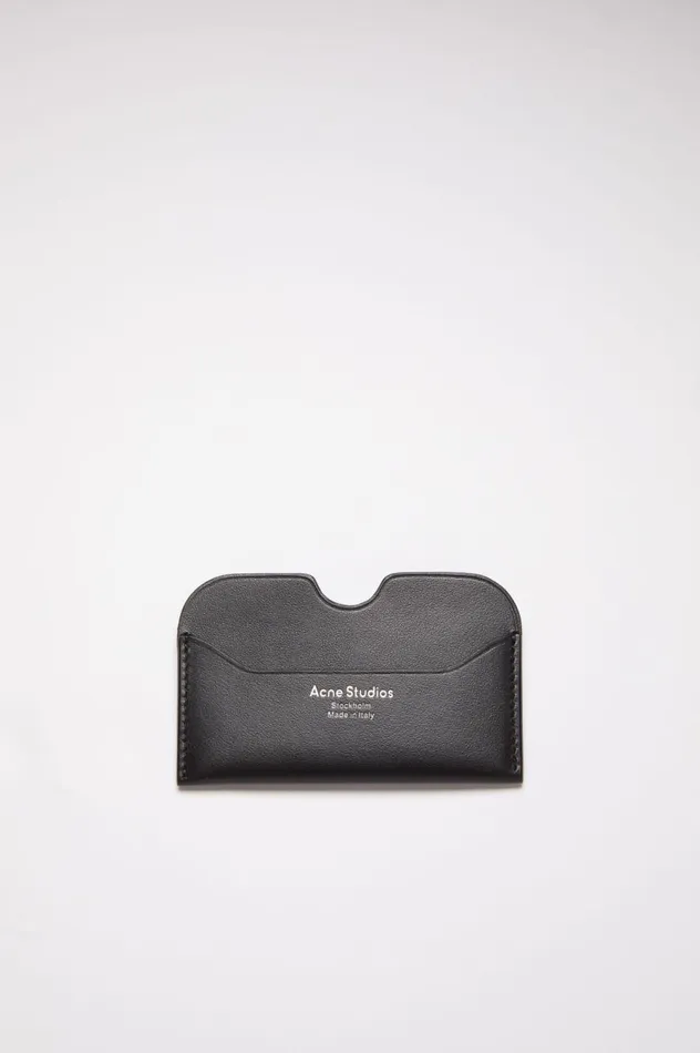 Acne Studios Leather Card Case Black Men Small Leather Goods
