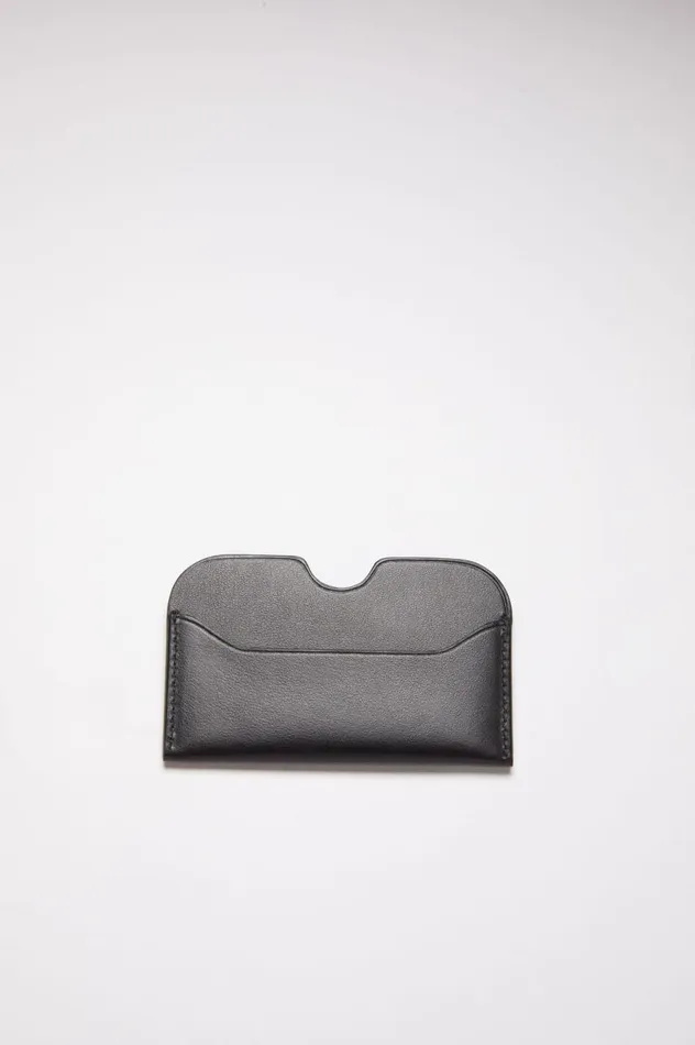 Acne Studios Leather Card Case Black Men Small Leather Goods