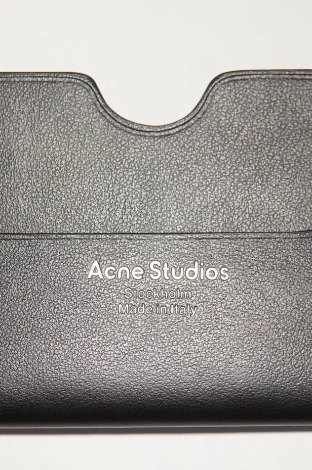 Acne Studios Leather Card Case Black Men Small Leather Goods