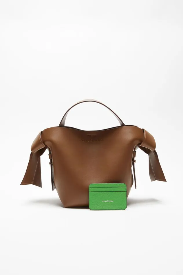 Acne Studios Leather Card Holder Green Women Small Leather Goods