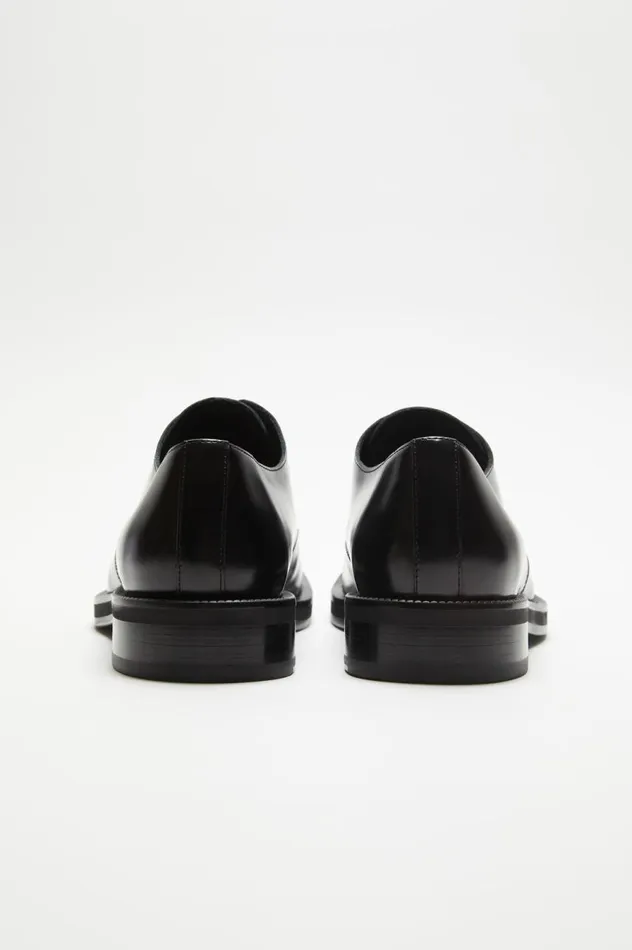 Acne Studios Leather Derby Shoes Blackblack Men Shoes