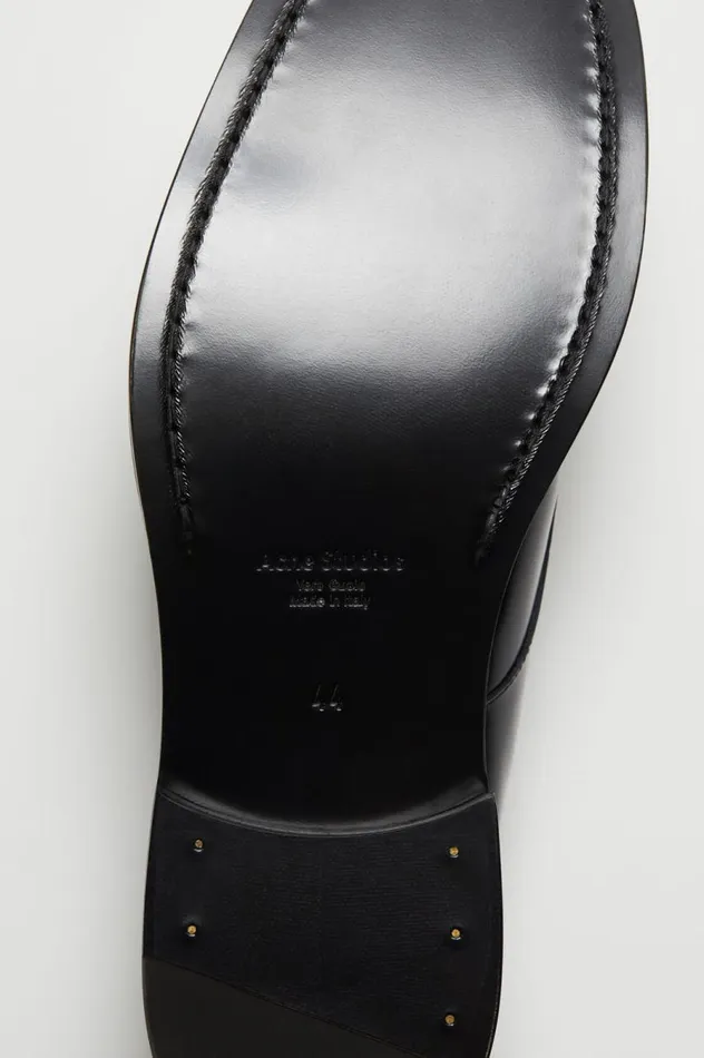 Acne Studios Leather Derby Shoes Blackblack Men Shoes
